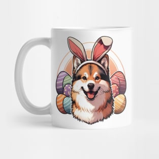 Norwegian Buhund's Easter Celebration with Bunny Ears Mug